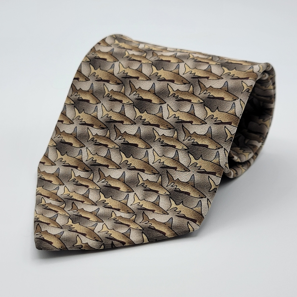 The Nature Conservancy Preservation Collection Dusky Shark Silk‎ Necktie Tie